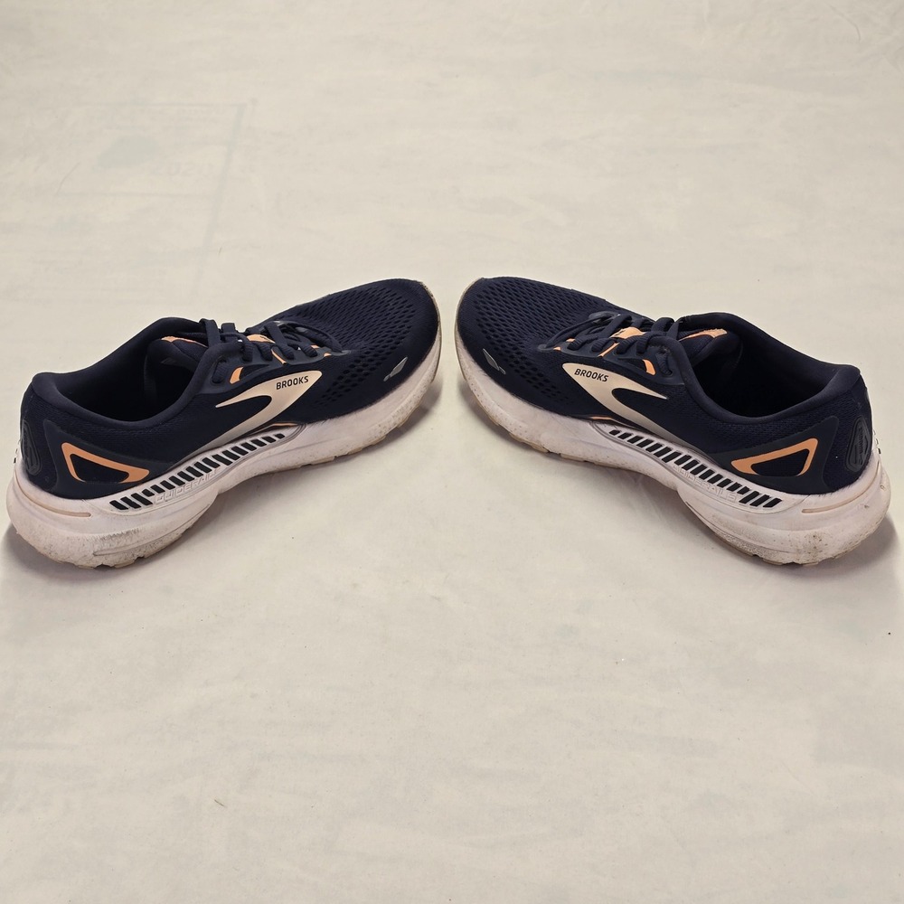 Brooks Adrenaline GTS 23 Women's Navy Coral Running Shoes Size 8 - Picture 6 of 9